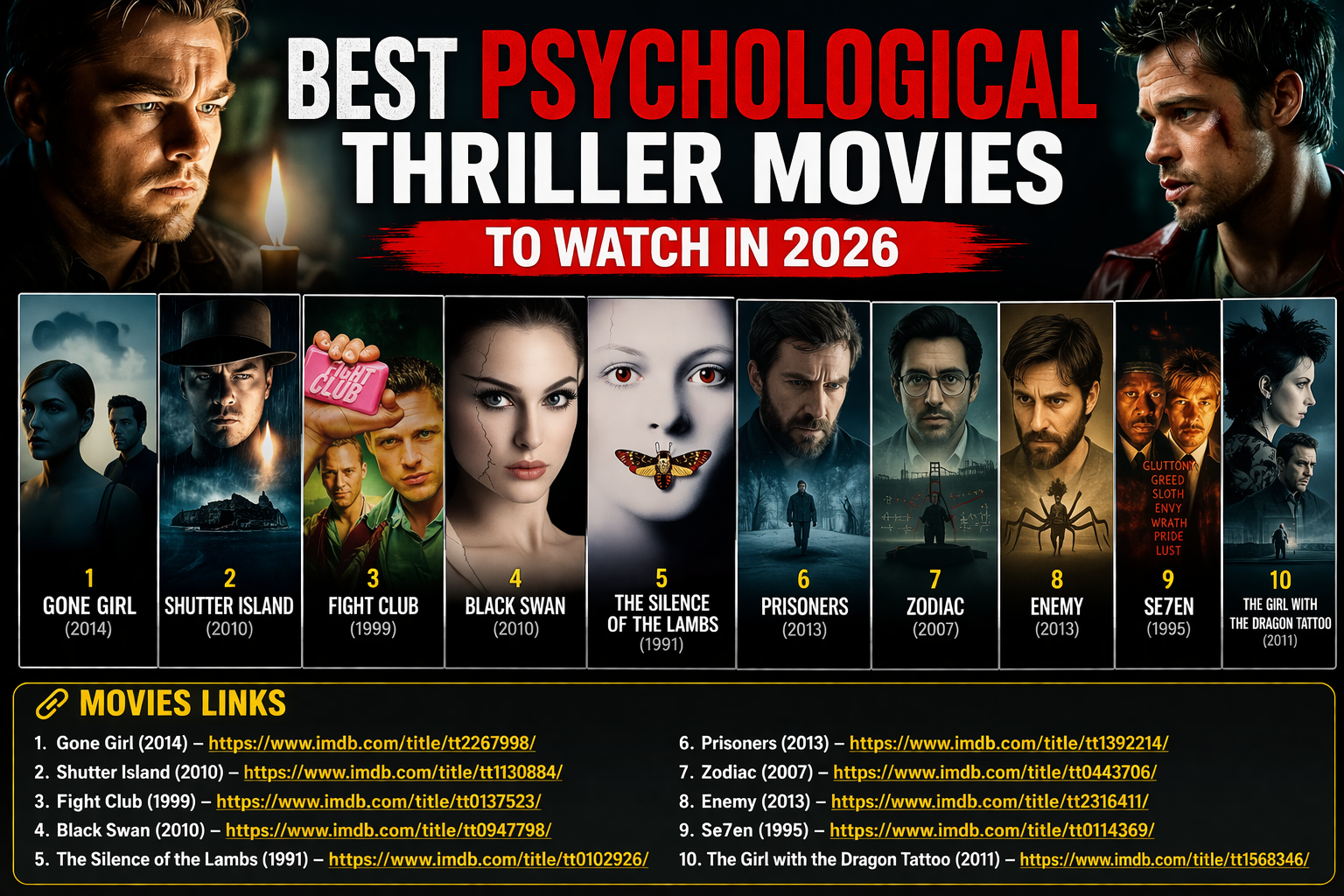 🎬 Best Psychological Thriller Movies to Watch in 2026