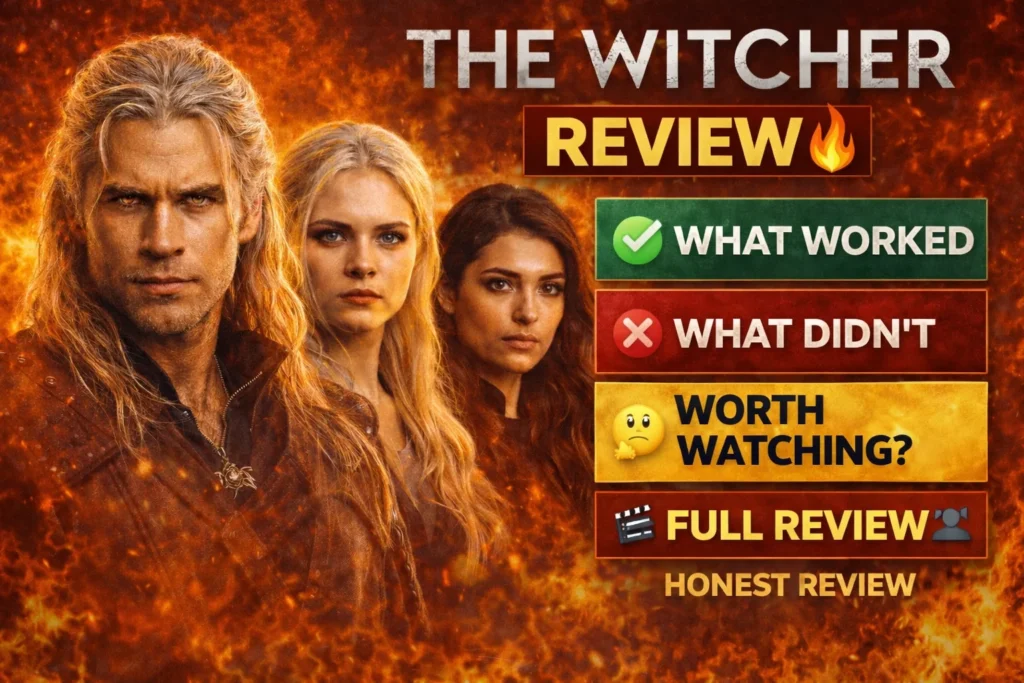 The Witcher review 2026 thumbnail showing what worked what did not and whether the series is worth watching
