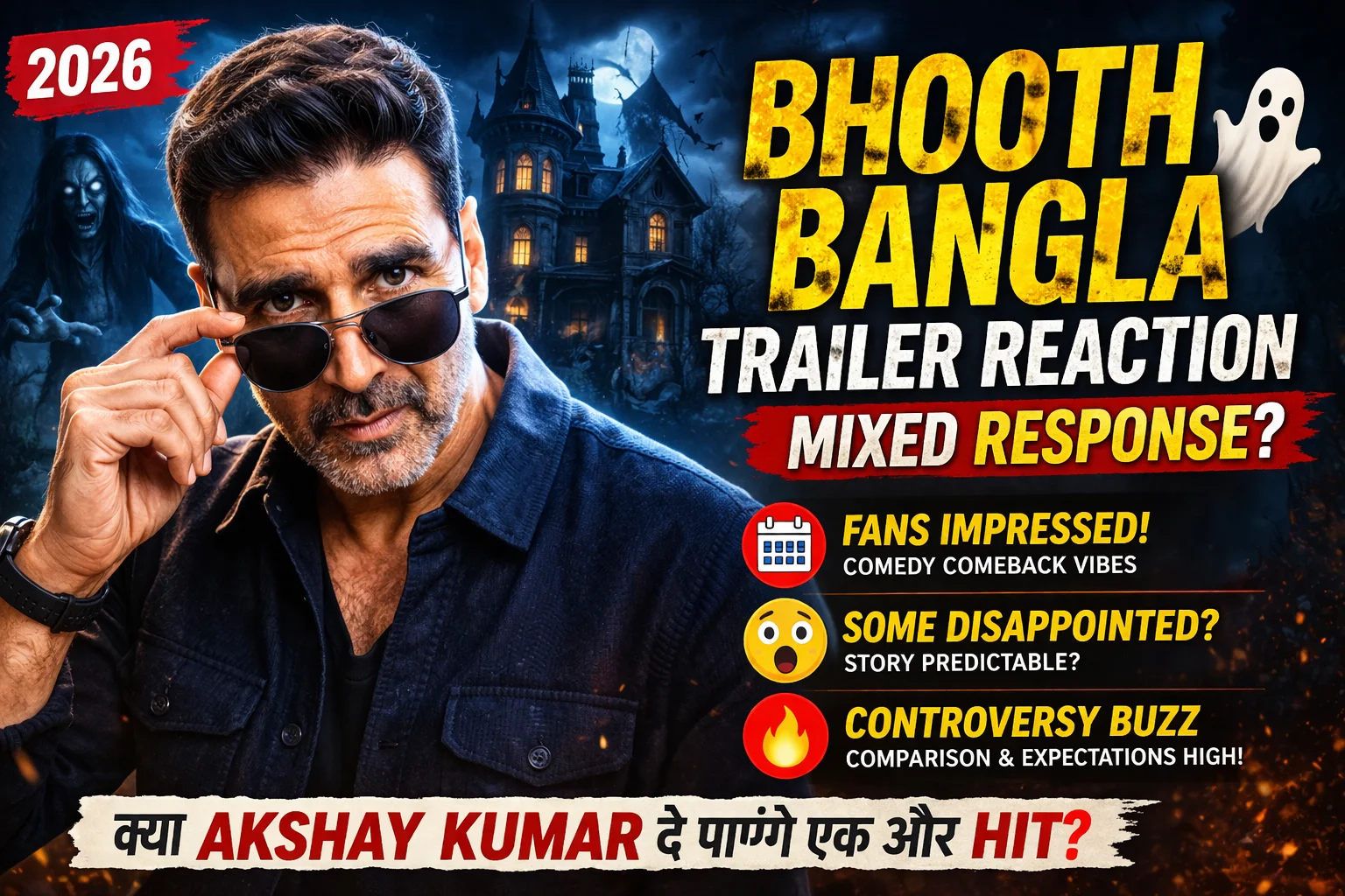 Bhooth Bangla Trailer Reaction – Akshay Kumar की फिल्म को मिला mixed response?