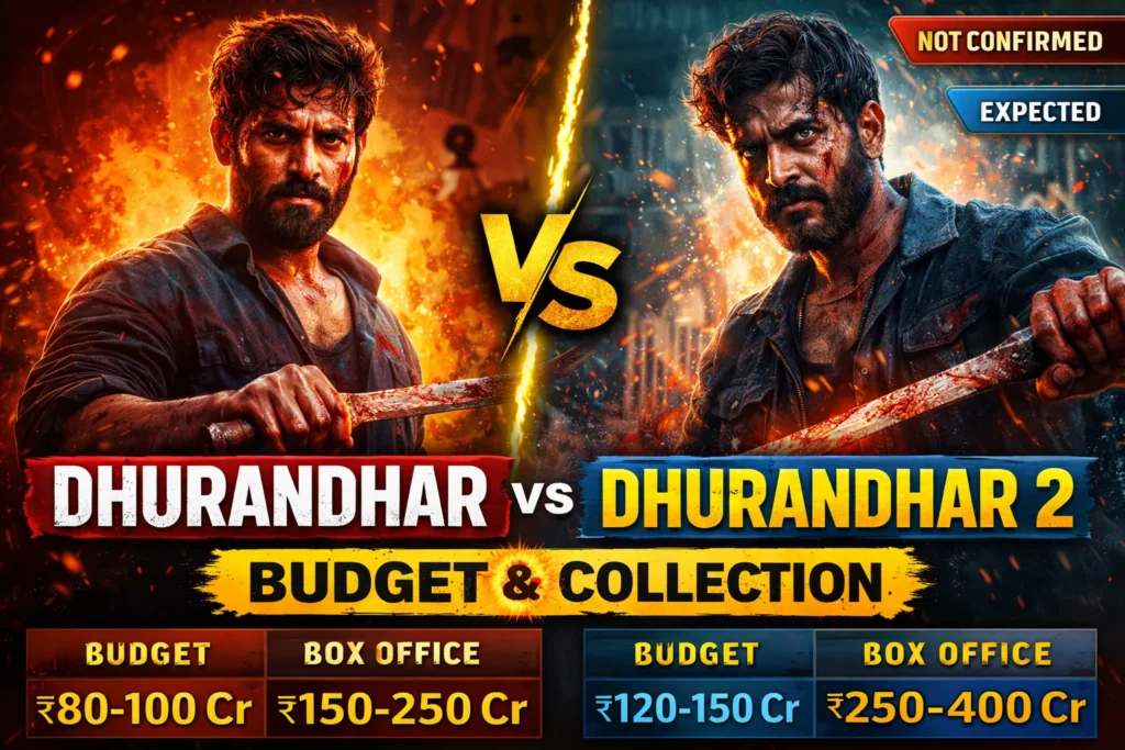 dhurandhar vs dhurandhar 2 budget and box office collection comparison