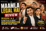 Maamla Legal Hai review thumbnail showing Netflix courtroom comedy series cast and season 1 and 2 comparison