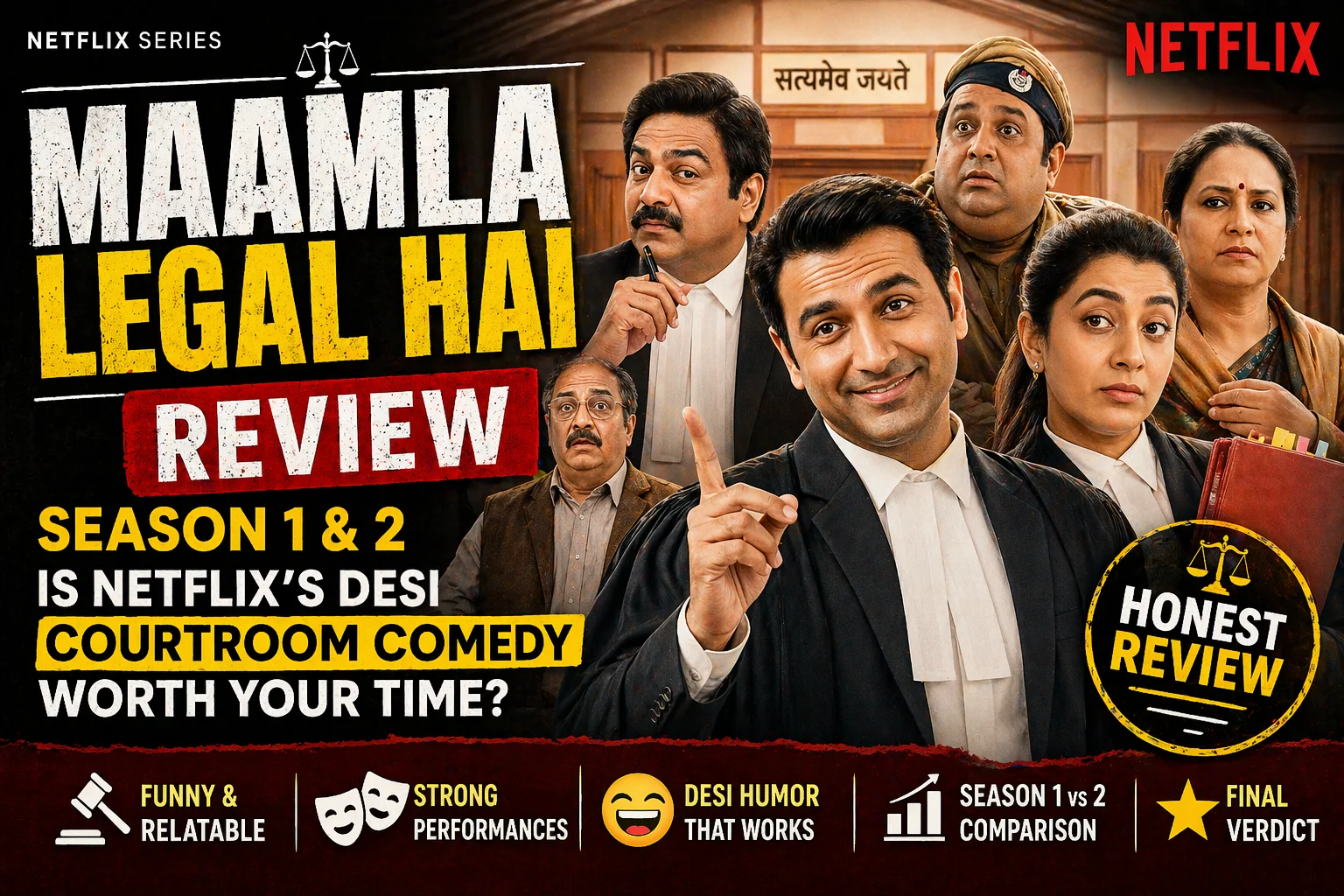 Maamla Legal Hai Review (Season 1 & 2): Is Netflix’s Desi Courtroom Comedy Worth Your Time?