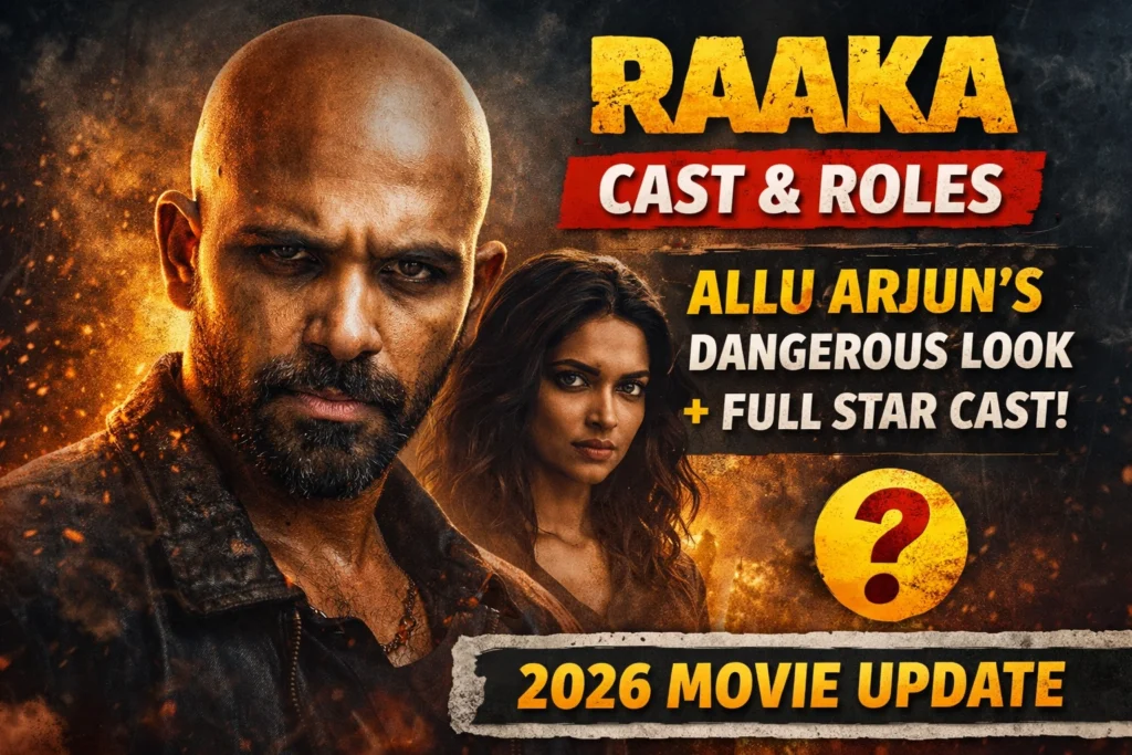 Raaka cast and roles 2026 Allu Arjun bald look Deepika Padukone full star cast movie update