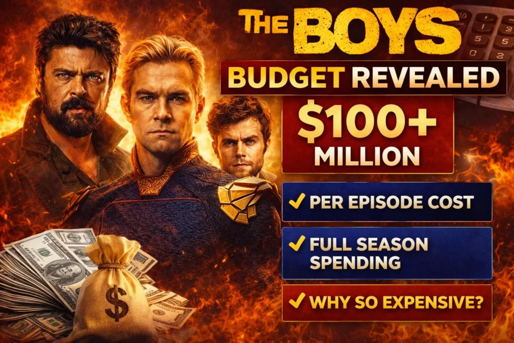 The Boys budget 2026 thumbnail showing per episode cost and total spending of the web series
