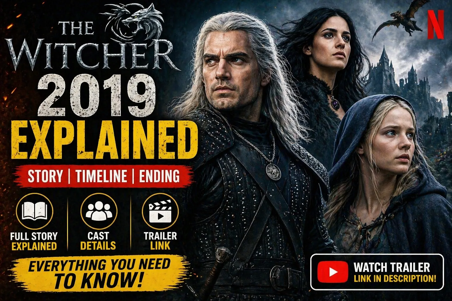The Witcher (2019) Explained – Story, Timeline, Cast & Ending Breakdown