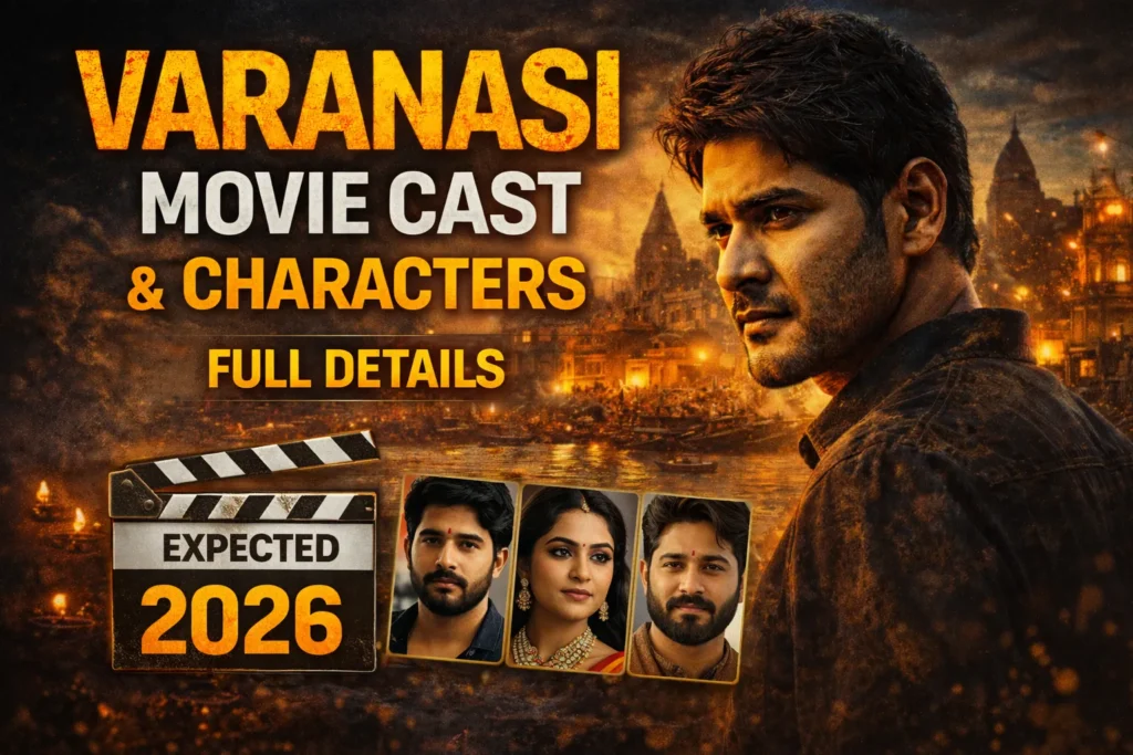 Varanasi movie cast 2026 full star cast and characters upcoming Indian film details