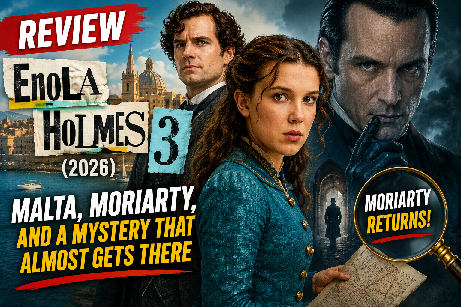 Enola Holmes 3 Review (2026): Malta, Moriarty, and a Mystery That Almost Gets There